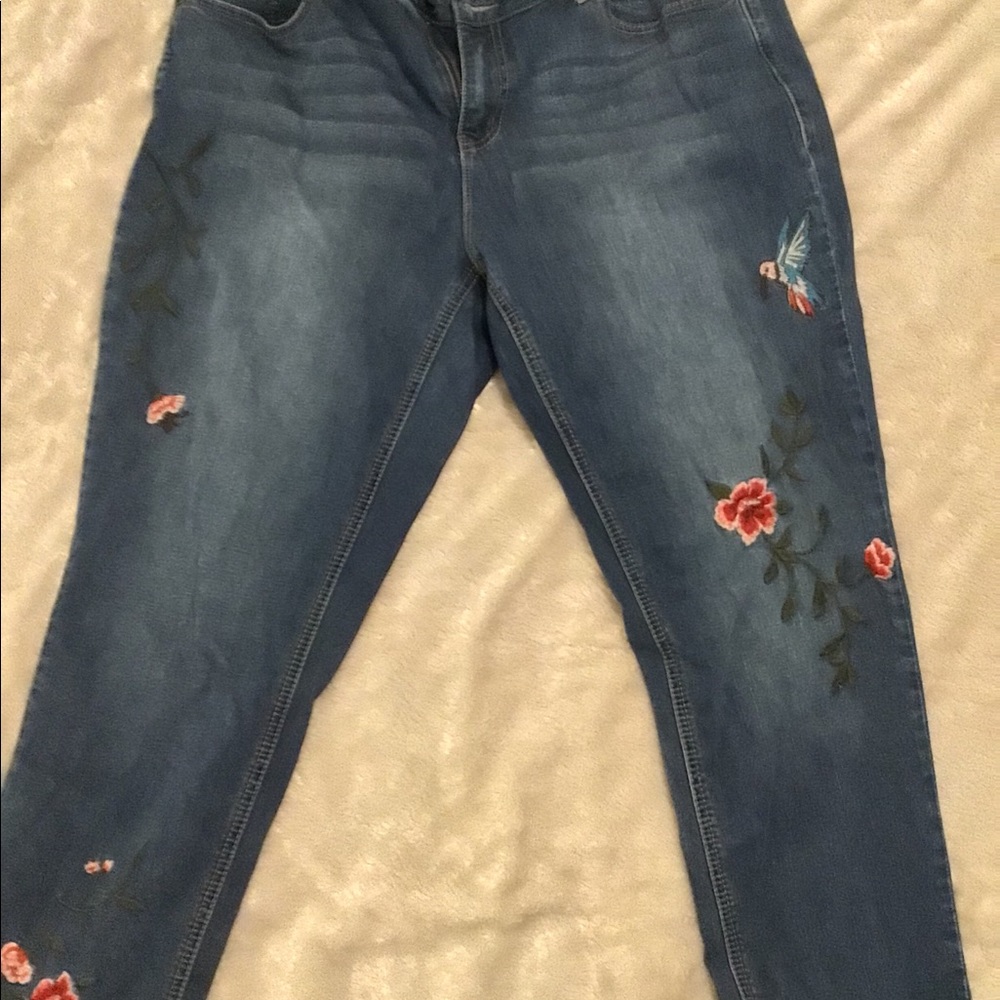Earl Jeans-Embroidered skinny ankle jeans